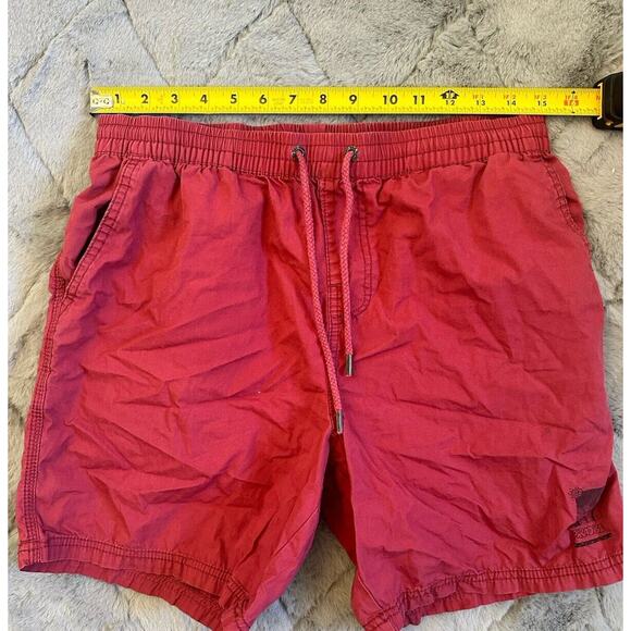 Beach Short By Cotton On -Shorts Men's Casual Red Faded Drawstring Size Small - Picture 6 of 7